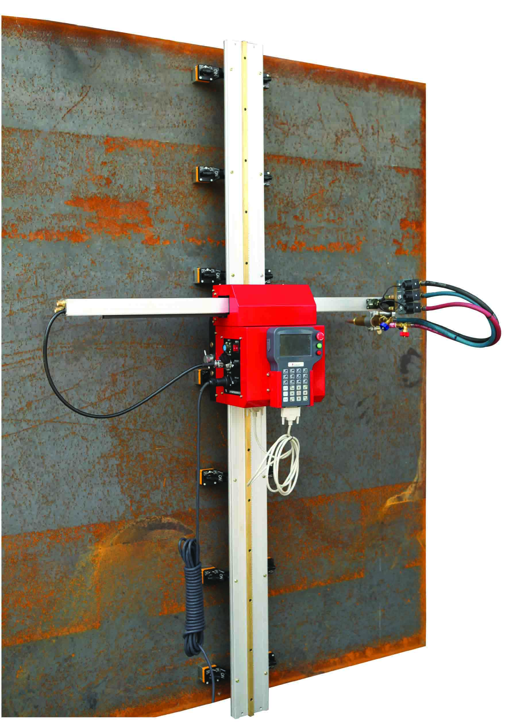 HNC-100K portable magnetic vertical CNC plasma and flame cutting machine in Colombia
