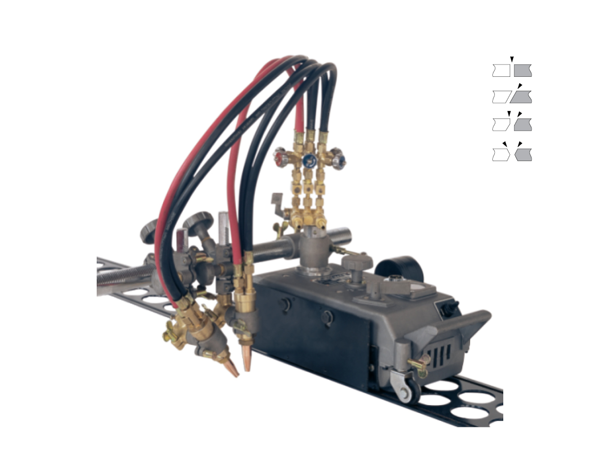 HK-12MAX-II double torch straight line gas cutting machine in Colombia
